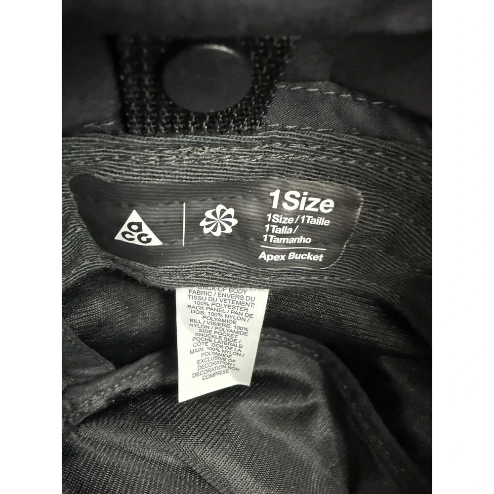 Nike ACG Apex Youth Kids Black Bucket Hat Sz One Size NEW HJ7023 010 RARE